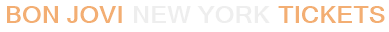Bon Jovi New York Tickets